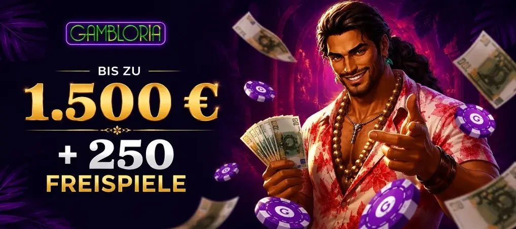 Gambloria Casino Bonus: fino a 1.500 € + 250 giri gratuiti