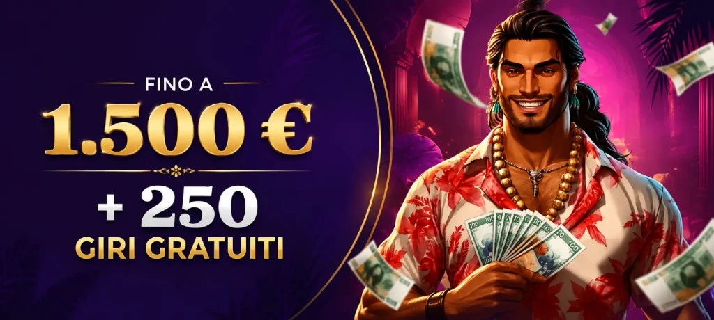 Pacchetto di benvenuto Gambloria Casino: fino a 1.500 € + 250 giri gratuiti